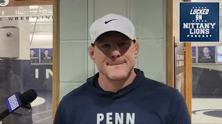 Cael Sanderson previews Penn State wrestling vs. Ohio State, talks 149 starter & UMD postmatch