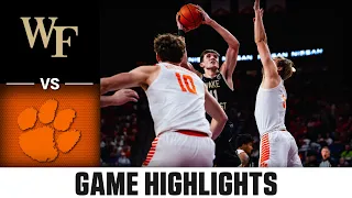 Wake Forest vs. Clemson Men's Basketball Highlights (2022-23)