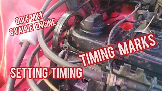 GOLF MK1: TIMING MARKS, AND SETTING TIMING #golfmk1 #vwgolf #vwcaddy #golfmk2 #vwfox