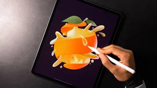 Orange Juice | Illustration with Procreate