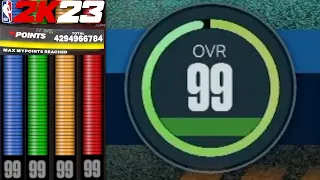 Fastest Way To Hit 99 Overall & MAX ALL Badges in NBA 2K23… (100K+ a game)