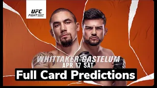 UFC Fight Night: Whittaker vs. Gastelum Full Card Predictions!!!!!! #UFCVegas24