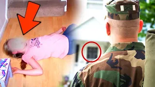 Army Man Returns Home and Finds Daughter Sleeping On the Floor