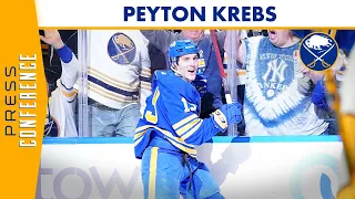 Peyton Krebs On Win In Front Of Sellout Crowd | Buffalo Sabres