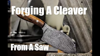 Forging A Cleaver From Sawmill Blade And Spring Steel ~ Step By Step