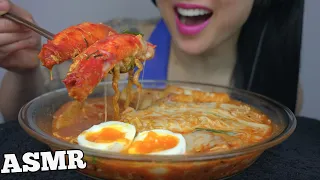 ASMR *COOKING CHEESY KING CRAB SPICY NOODLES RICE CAKES (EATING SOUND) LIGHT WHISPER | SAS-ASMR