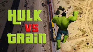 HULK vs TRAIN | Amazing Video | GTA 5 | Online Gaming