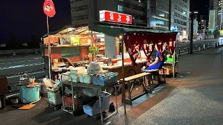 Funny Grandma's Serve Tasty Japanese Yatai Street Food in Fukuoka