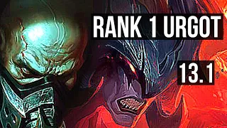 URGOT vs AATROX (TOP) | Rank 1 Urgot, 15/2/4, Legendary, 400+ games | TR Master | 13.1