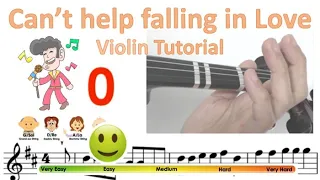 Can't help falling in love by Elvis Presley sheet music and easy violin tutorial