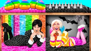 Habitaciones Secretas Bajo la Cama con Wednesday Addams | Guerras de Bromas Fun Teen