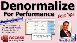 Denormalize For Performance: One Way to Speed Up your Microsoft Access Database