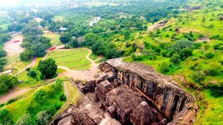 Ellora Caves Drone View in 4k , Maharashtra, India