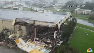 Hurricane Ida: Aerial Footage Shows Damage in Louisiana's Lafourche Parish