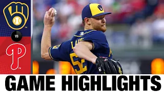 Brewers vs. Phillies Game Highlights (4/24/22) | MLB Highlights