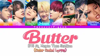 BTS ‘Butter’ (Feat. Megan Thee Stallion) Color Coded Lyrics