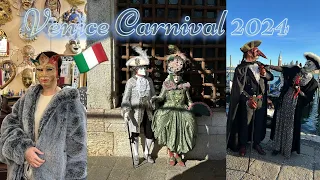 [4K] Venice Carnival 2024 Carnaval De Venise | where to buy real handmade Venetian mask ASMR walking