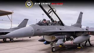 Female Fighter Pilots Rushes For Fly F-16D Fighting Falcon at Full Throttle, Nellis Air Force Base