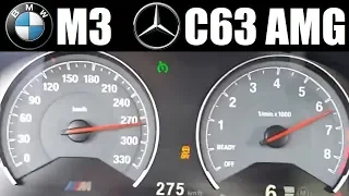 C63 AMG vs BMW M3 0-275 km/h