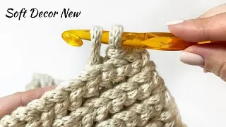 🤗 Самый легкий плотный узор крючком для новичков | Soft Decor New