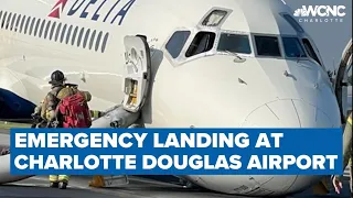 Emergency plane landing at Charlotte Airport