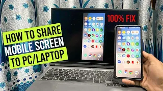 How to Share/mirror Mobile Screen on Laptop/PC Windows 11 | Cast  Mobile display live