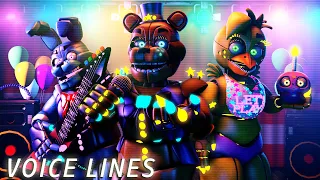 Five Nights At Freddy's Advanced Animatronics Voice lines Animated