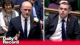 Stephen Flynn calls Douglas Ross a 'wee daftie' during House of Commons King's speech debate