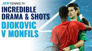 Insane Athleticism & Incredible Drama: Djokovic vs Monfils Epic | Dubai 2020 Highlights