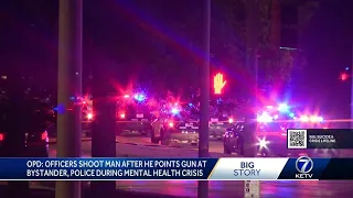 OPD: Officers shoot man after he points gun at bystander, police during mental health crisis