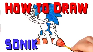 How To Draw Sonic the Hedgehog | Drawing Sonic | #drawing #art #kids #kawaii