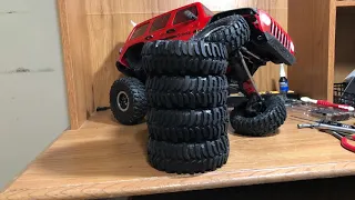 Axial SCX10 III with 120mm internal spring shocks!