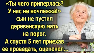 Сын не пустил деревенскую мать на порог. А спустя 5 лет приехав ее проведать…