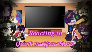 Aftons, Emily's and susie react to Quirk malfunctions |Izuku Afton and Katsuki Emily AU