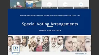 Lecture #3 - Special Voting Arrangements: Between the Convenience of Voting & Integrity of Elections