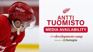 Antti Tuomisto at 2023 Detroit Red Wings Development Camp