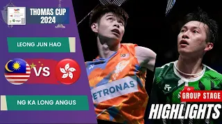 Leong Jun Hao (MAS) vs Ng Ka Long Angus (HKG) - Group Stage | Thomas Cup 2024