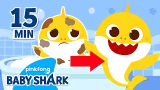 Let's Take a Bath with Baby Shark! | +Compilation | Songs for Kids | Baby Shark Official