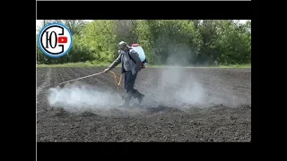 Motorcycle sprayer Copper vitriol for potatoes!