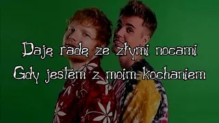 Justin Bieber & Ed Sheeran  - I Don't Care (TŁUMACZENIE PL) Napisy Polskie