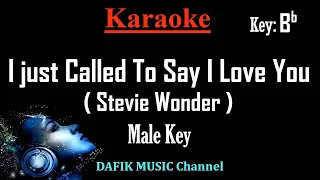 I Just Called To say I Love You (Karaoke) Stevie Wonder / Male Key/ Low Key Bb