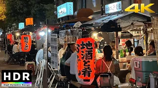 iPhone 14 Pro - 4K HDR Night Video - Japan food carts & nightlife in Fukuoka