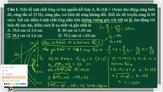 Cực đại gần nhất - xa nhất (Bài toán khó Giao thoa sóng cơ học)