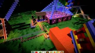 WORLD RECORD Minecraft Roller Coaster Ride (45 Minutes) (Fly Over)