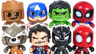 Thanos appeared with dinosaurs army! Marvel Mighty Muggs Hulk, Black Panther! Go! - DuDuPopTOY