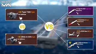 JRNG-6 CIWS vs Type 730C Air Defence Testing - Modern Warships