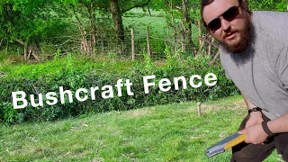 Building a bushcraft fence in lockdown basecamp (for the sheep)