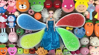Mixing ' Elsa Slime ' Random Things  Into Handmade Slime!Satisfying Slime Video!★ASMR★ #604