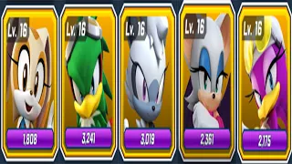 Sonic Forces - All My Five Max Level Rare Characters: Cream, Jet, Rouge, Tangle and Wave Gameplay