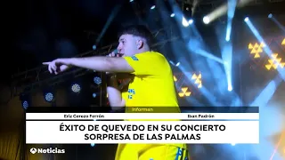 VIDEO | Quevedo sorprende con un concierto sorpresa en Gran Canaria